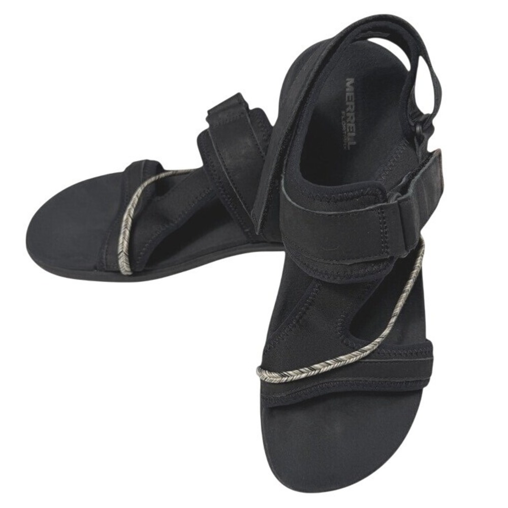 Merrell District Mendi Backstrap Black Sandals Womens 9 J006412 Strappy Sporty